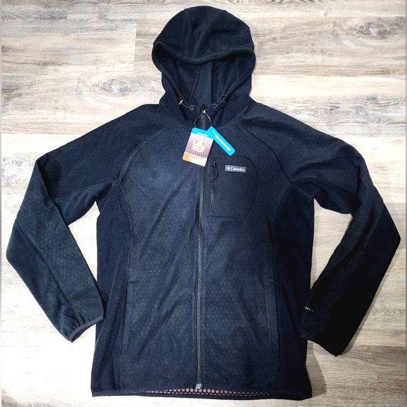 NWT Columbia Men's Outdoor Tracks™ II Hooded Full Zip Jacket Black Size Medium - Picture 4 of 9